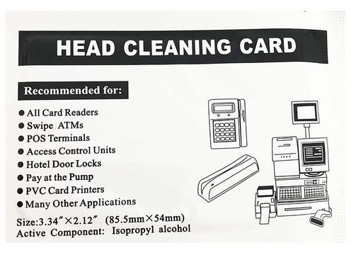 gallery image of 100 Head Cleaning Card - IPA Saturated Cleaning Card